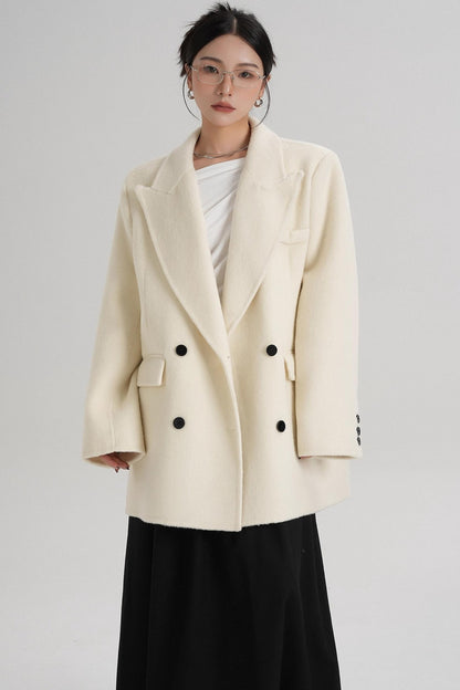 Medium-Length Temperament Wool Coat