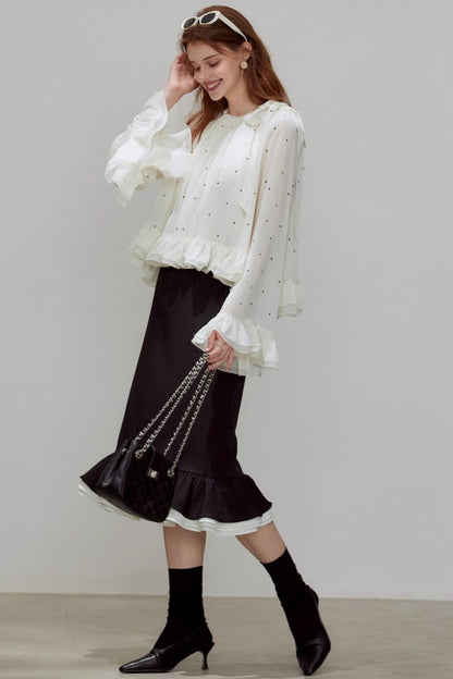 High-Waisted Black Mermaid Skirt