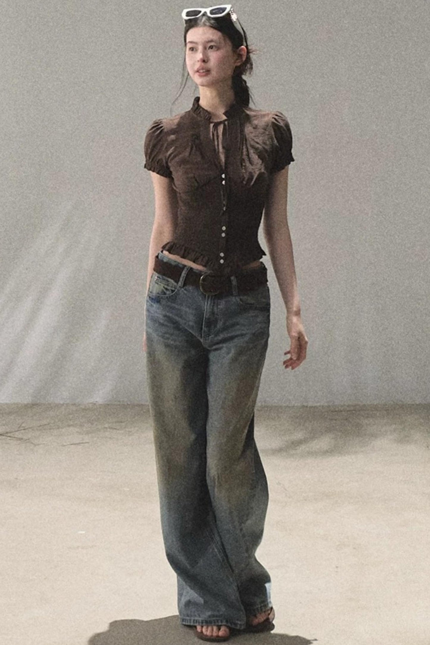 Vintage Hand-Painted Jeans Set