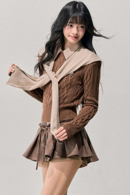 Unfinished Poem Plaid Sweater