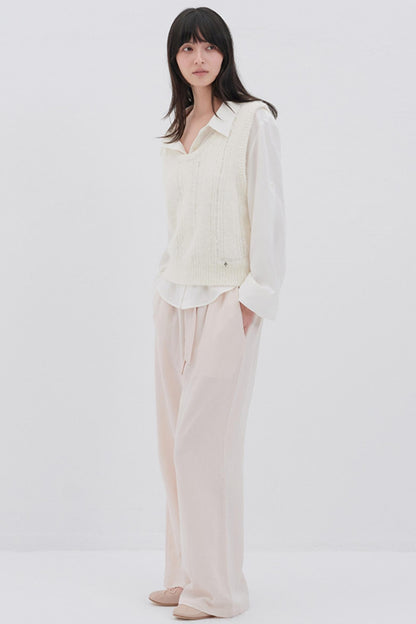 Luxury U-Neck Wool Top