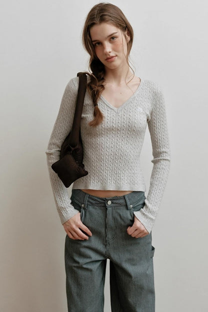 Velvet Twist Knitting Top