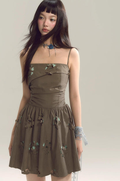 Coastal Floral Halter Dress