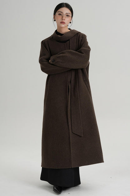 Temperament Woolen Long Coat