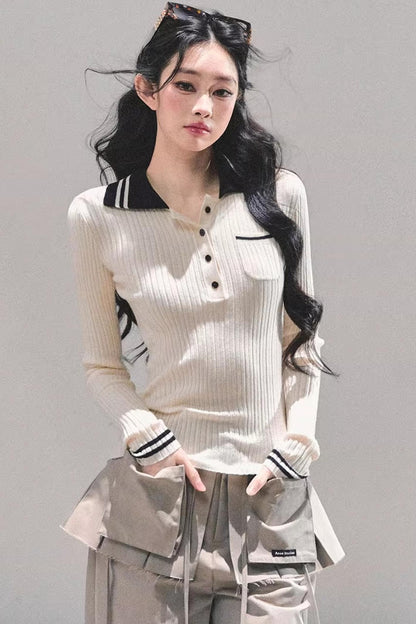 American Knit Polo Sweater