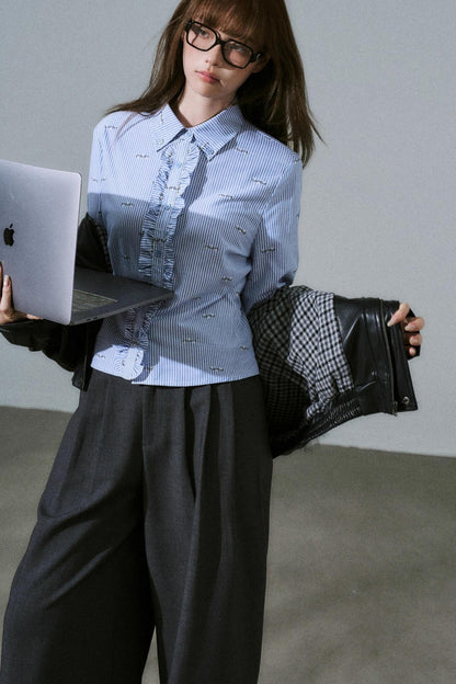 Lazy Silhouette Vintage Biker Jacket