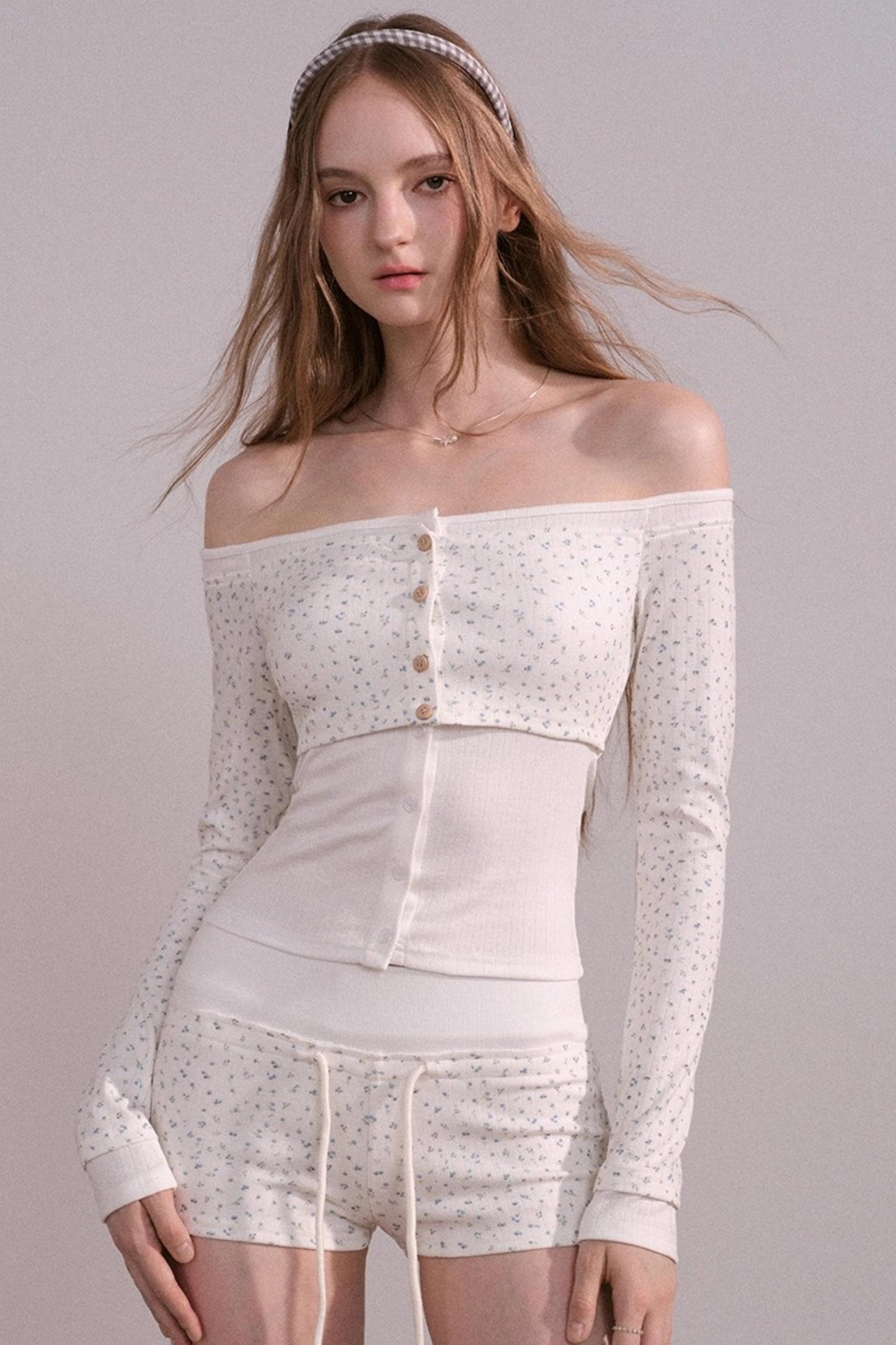 Autumn Floral Knitted Tops Set-Up