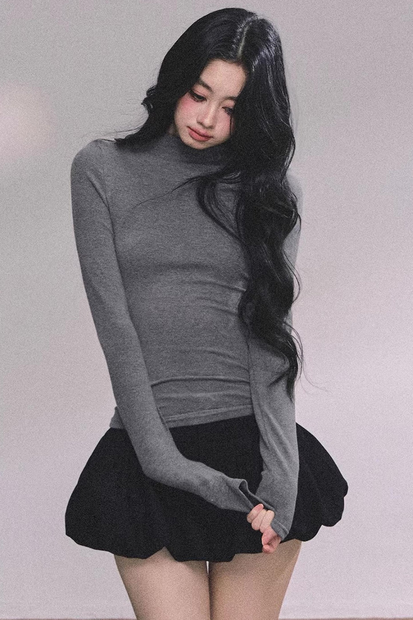 Maple Leaf Knit Sweater Cape Set-Up