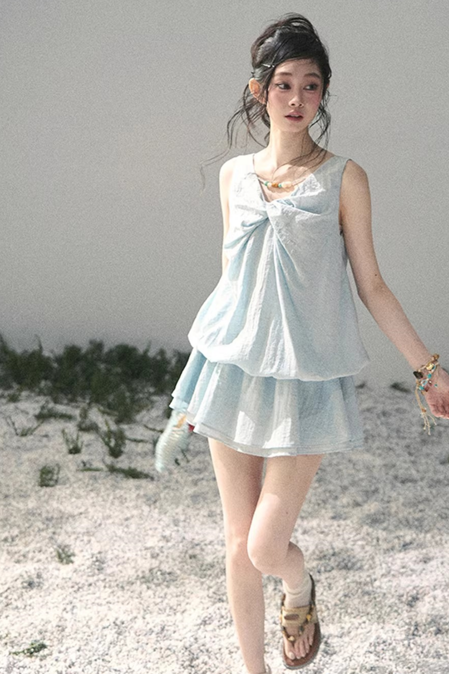 Sweet V-Neck Summer Dress