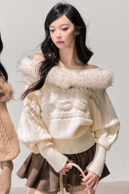 Tea Fragrance Mohair Sweater