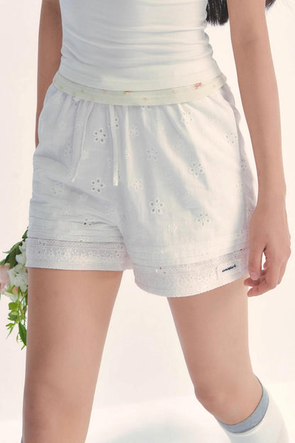 Cozy Embroidered Summer Shorts