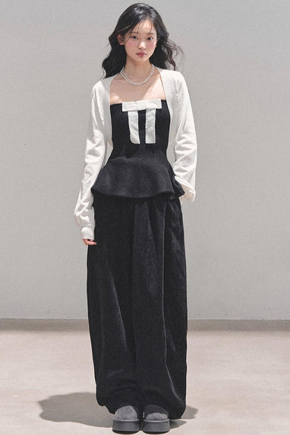 Fleece-Lined Wide-Leg Pants