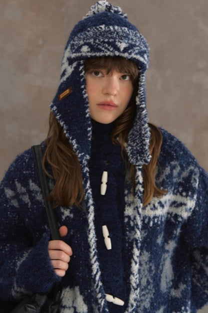 Retro Collegiate Knitted Cardigan