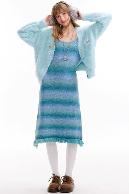 Lazy Butterfly Plush Cardigan