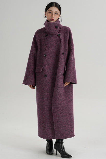 Minimalist Long Reversible Wool Coat