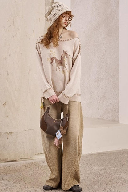 Leopard Split Wide Leg Pants