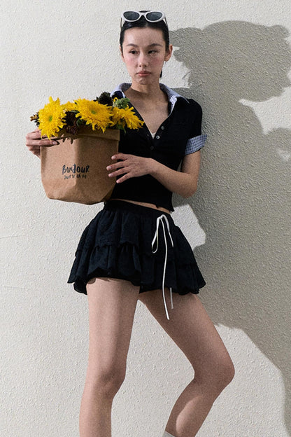 Elegant Layered Lace Skirt