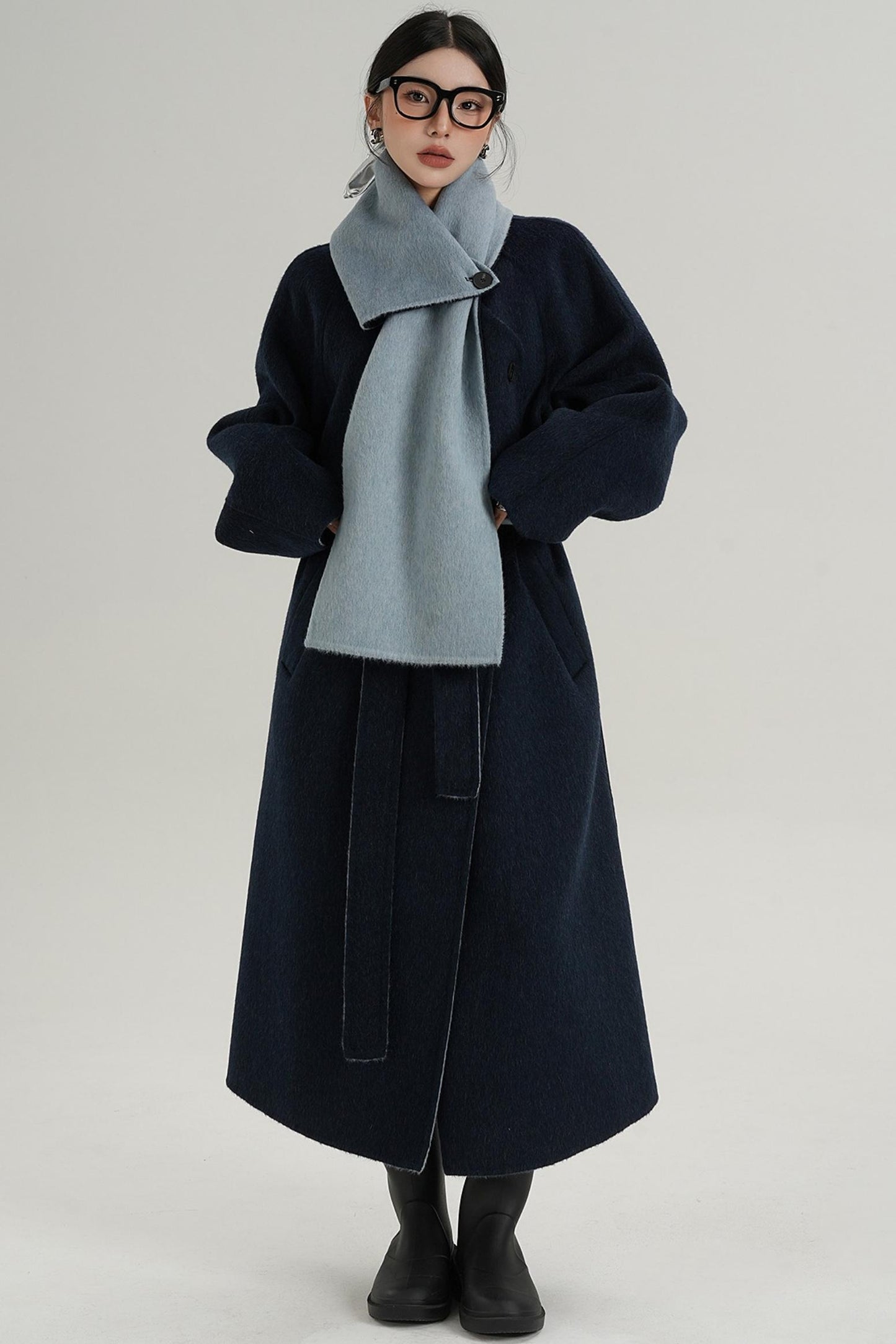 Reversible Long Wool Coat