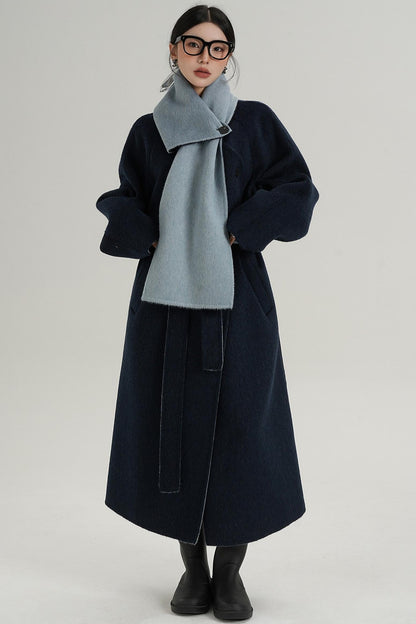 Reversible Long Wool Coat