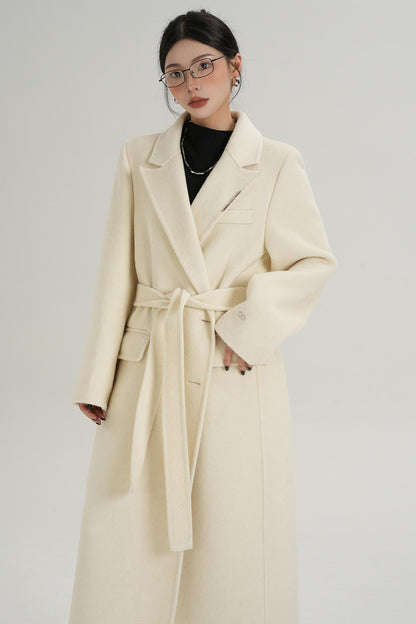 Wool Elegance Long Trench Coat