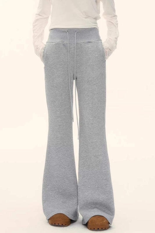 Fleece-Lined Flared Casual Pants