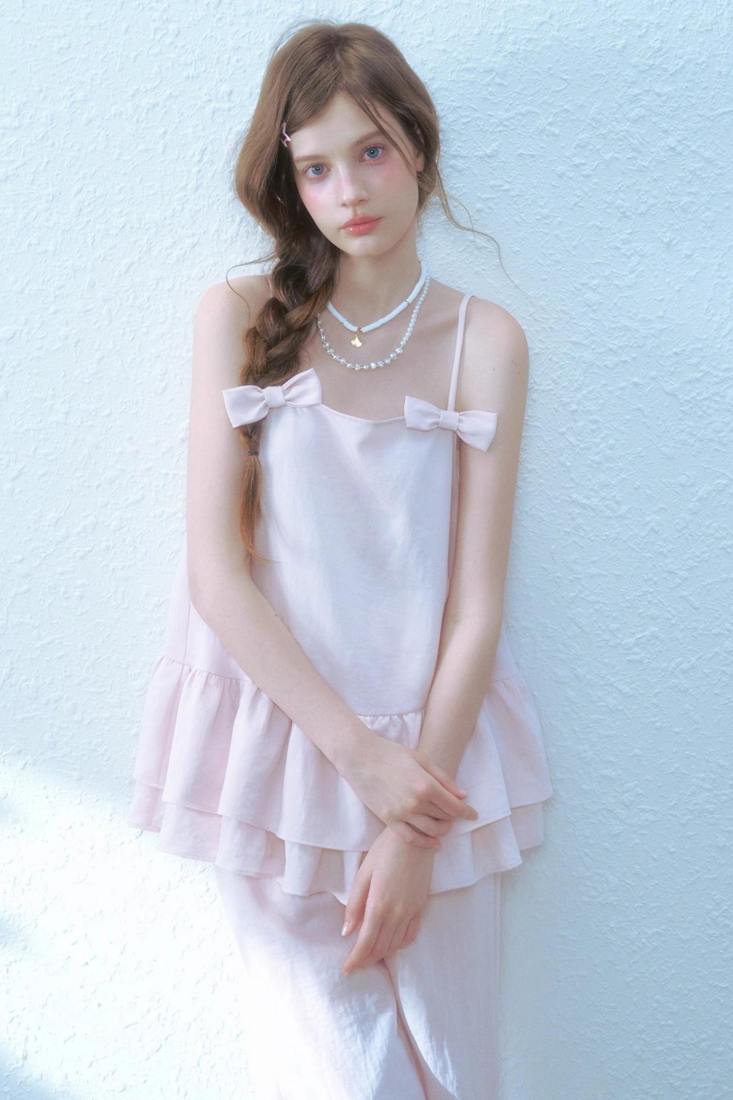 Linen Bow Cami & Lace Set-Up