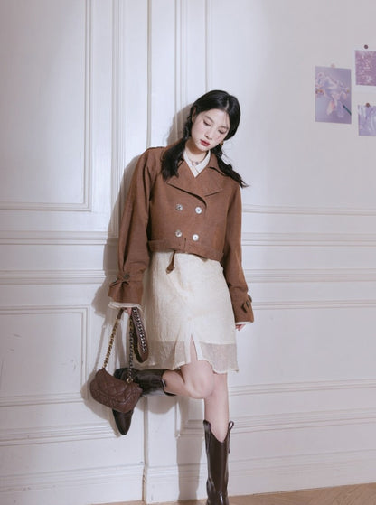 button trench jacket