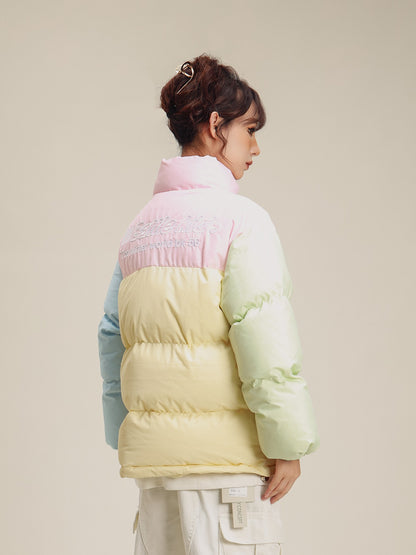 American basic multi-color stitching cotton jacket