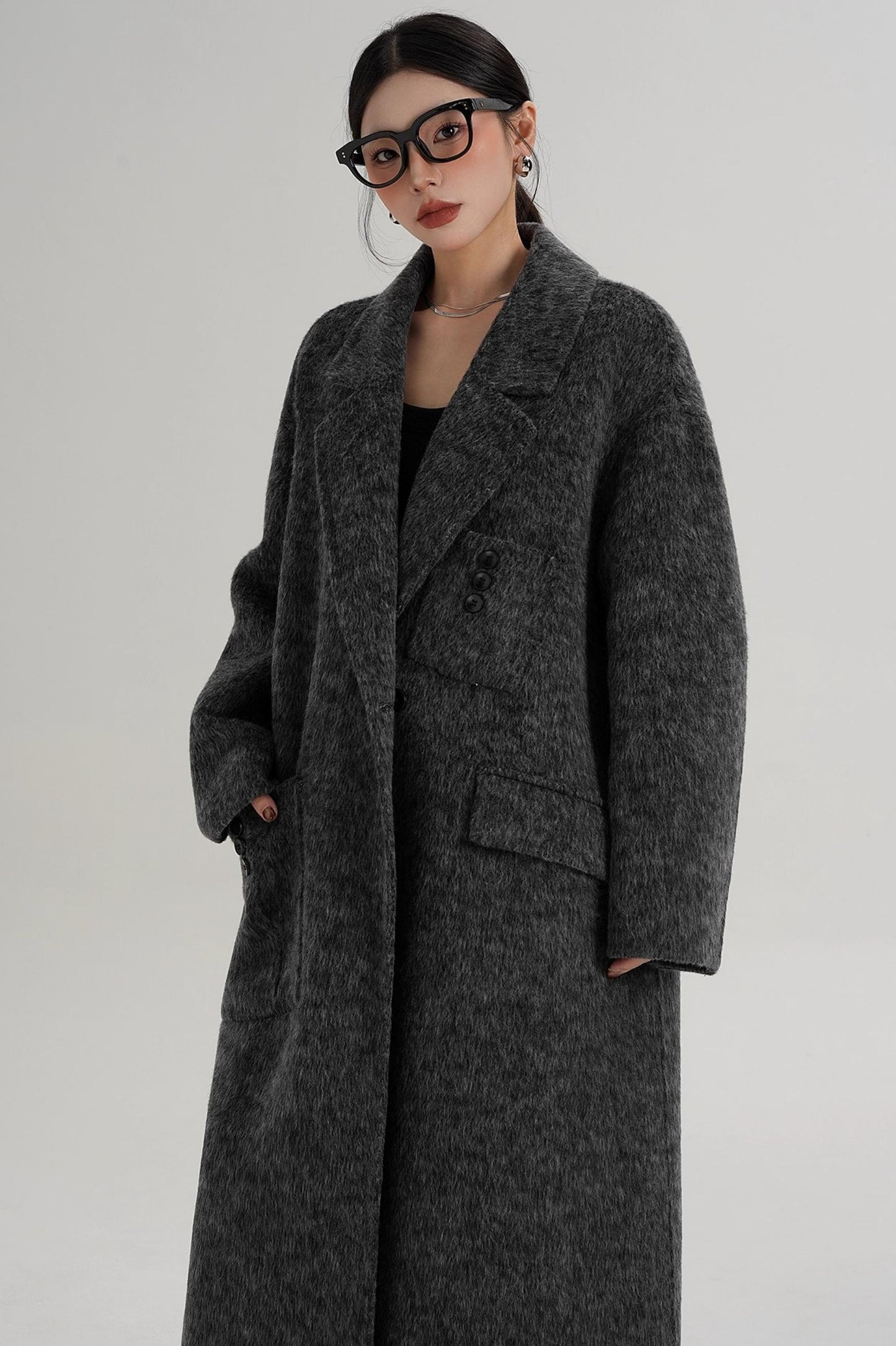 Pocket Design Wool Coat