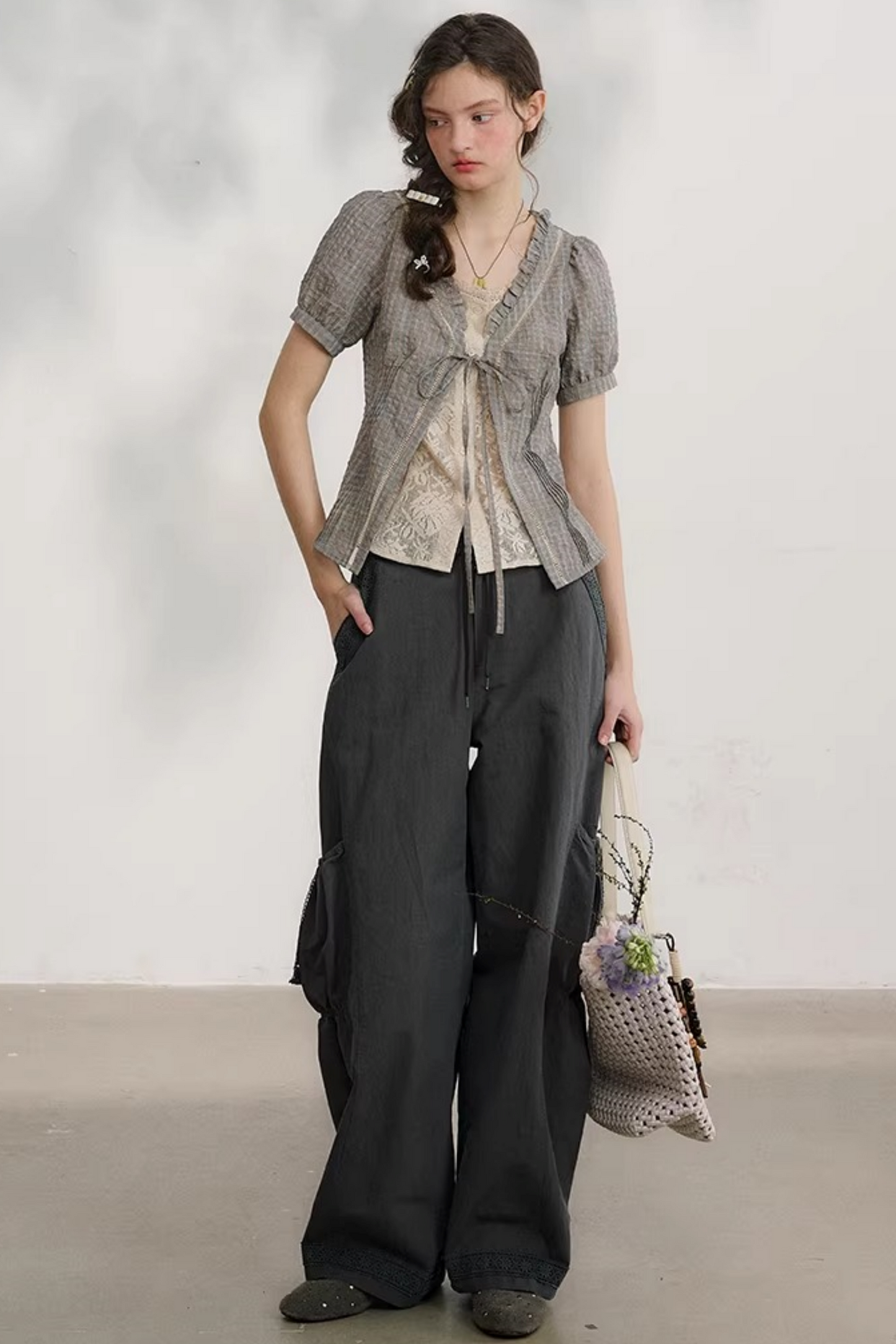 Cloud Peony Lace Blouse