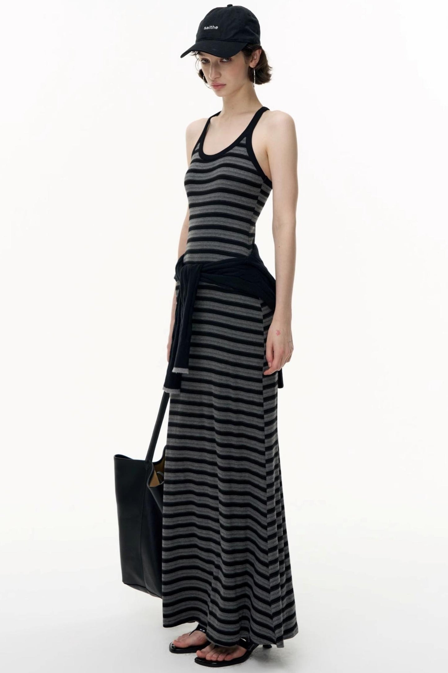 Autumn Striped Camisole Dress