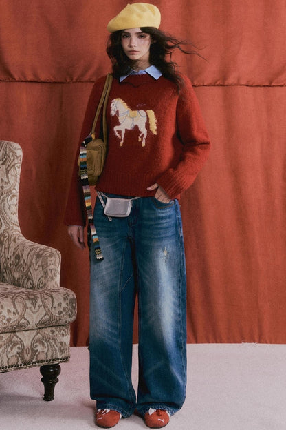 Lucky Pony Wool Sweater
