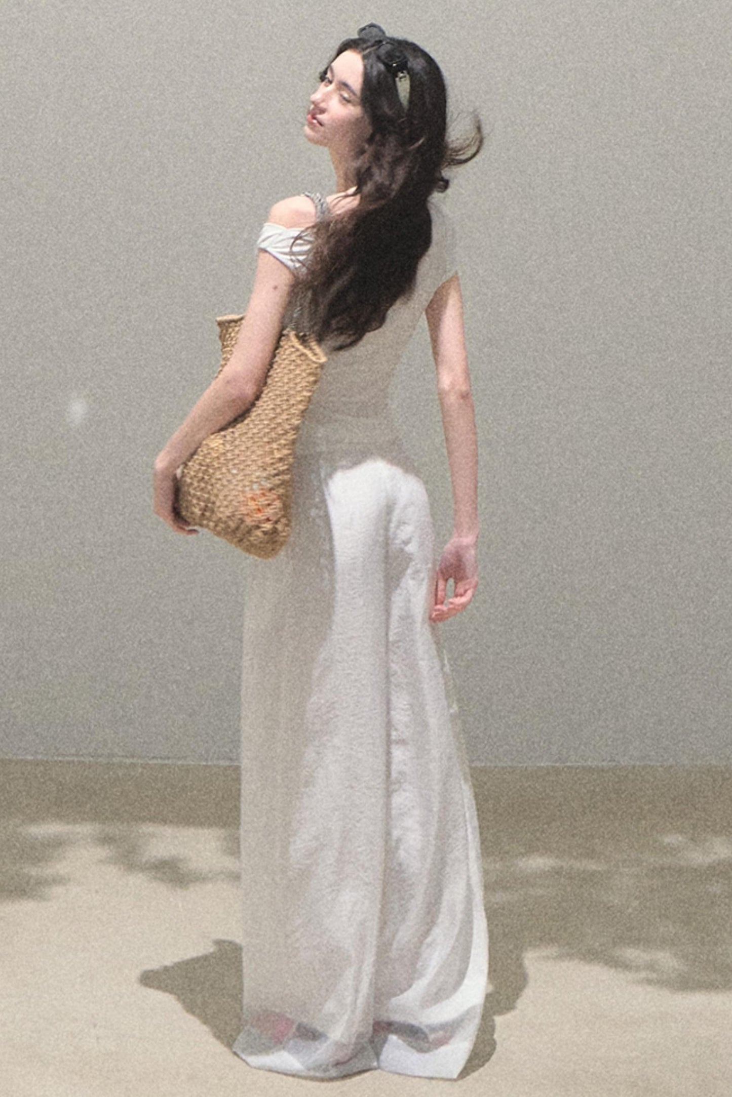 Iridescent Wide-Leg Trousers