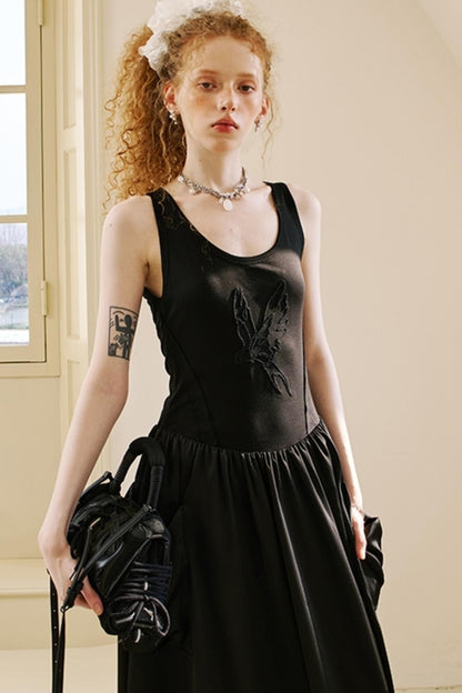 Swallow Embroidered Summer Dress