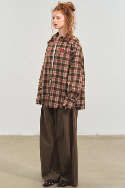 Plaid Collar Sweater Set-Up