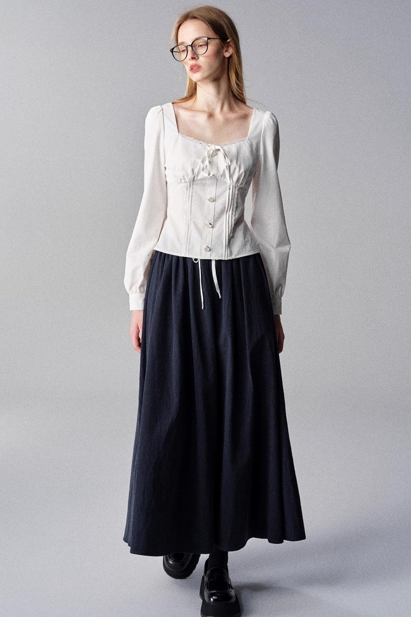 White Tea French Vintage Slimming Top