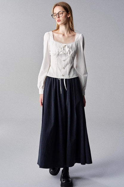 White Tea French Vintage Slimming Top