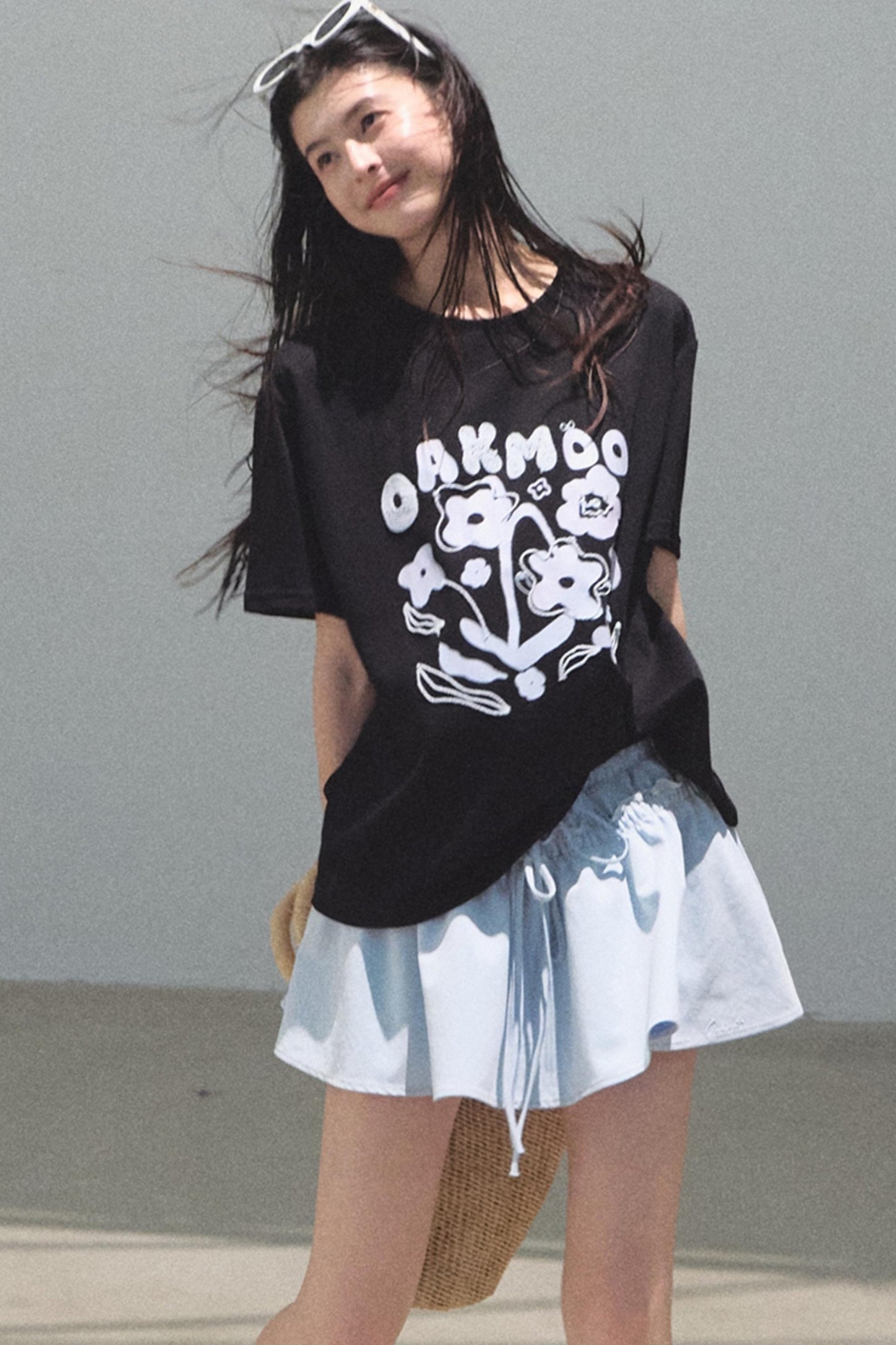 Embroidered Puffy A-Line Skirt