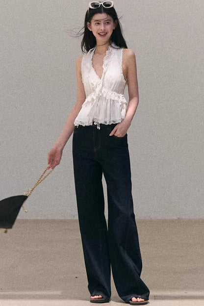 Sun-Kissed Floral Denim Pants Set-Up