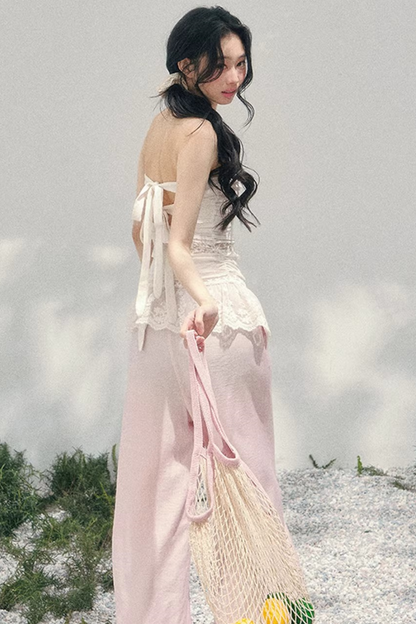 Hazy Muse Lace Tube Top