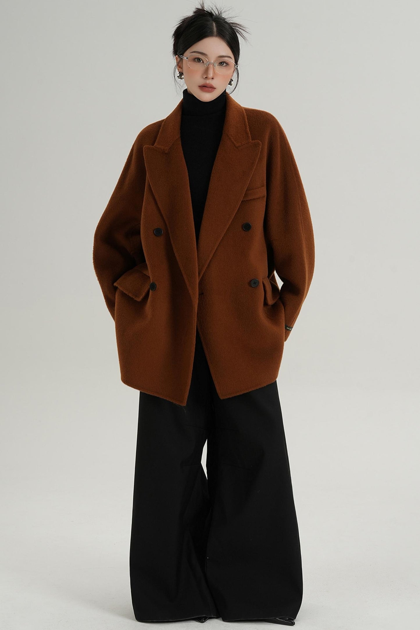 Woolen Elegance Long Coat
