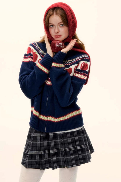 Retro Plaid Wool Skirt