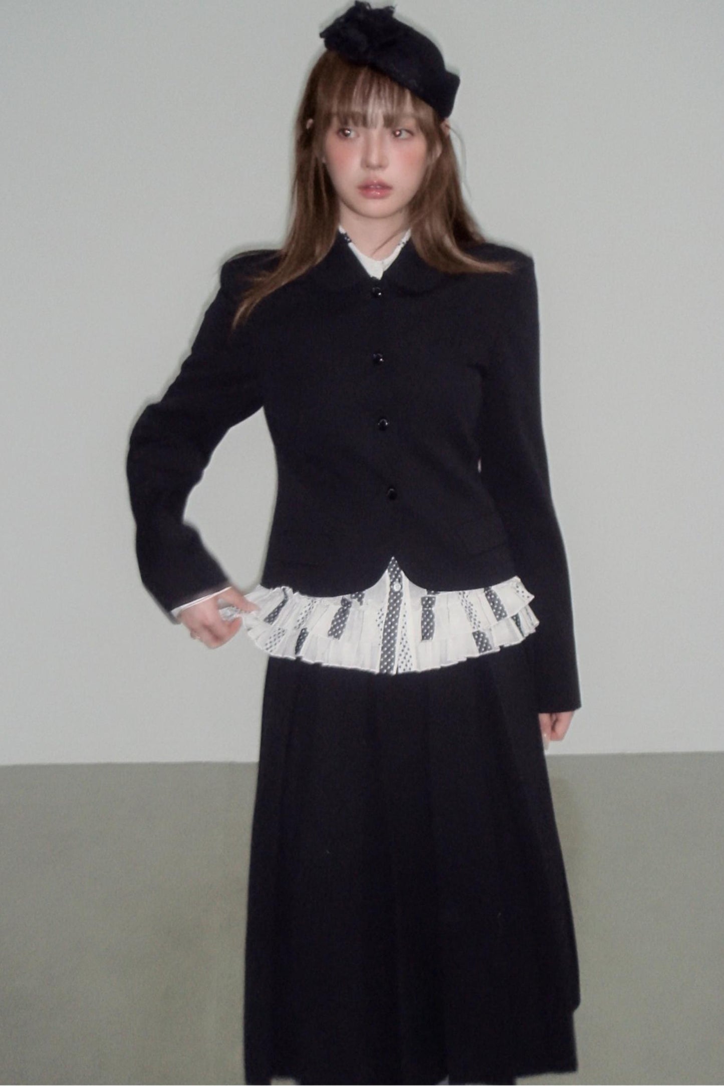 Japanese Girl Pleated Jacket Set-Up