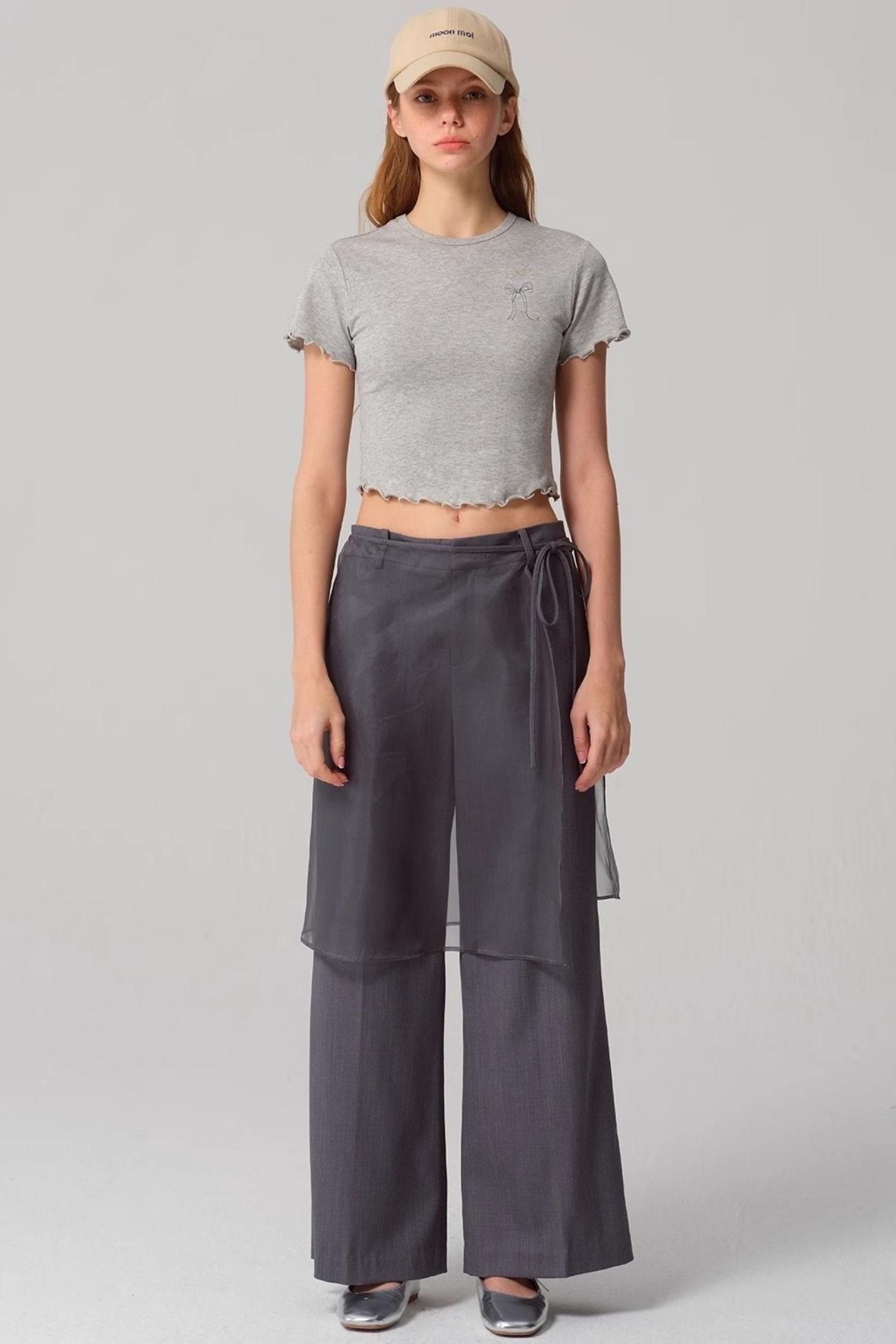 Lace Embroidered Slim Fit Top