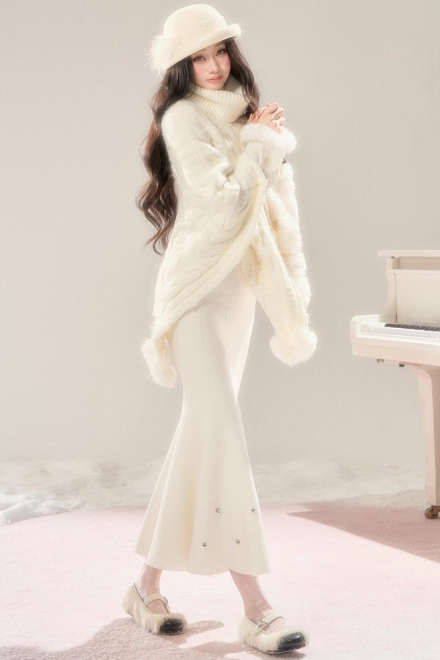Winter Love Song Knitted Cape
