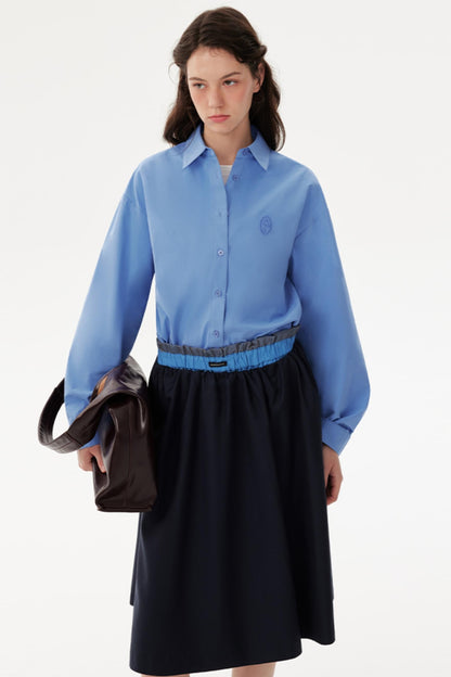 Blue Autumn Layered Casual Shirt