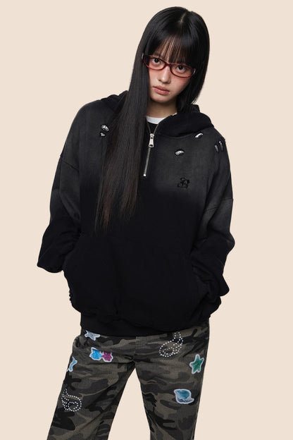 Vintage Distressed Sweat Jacket