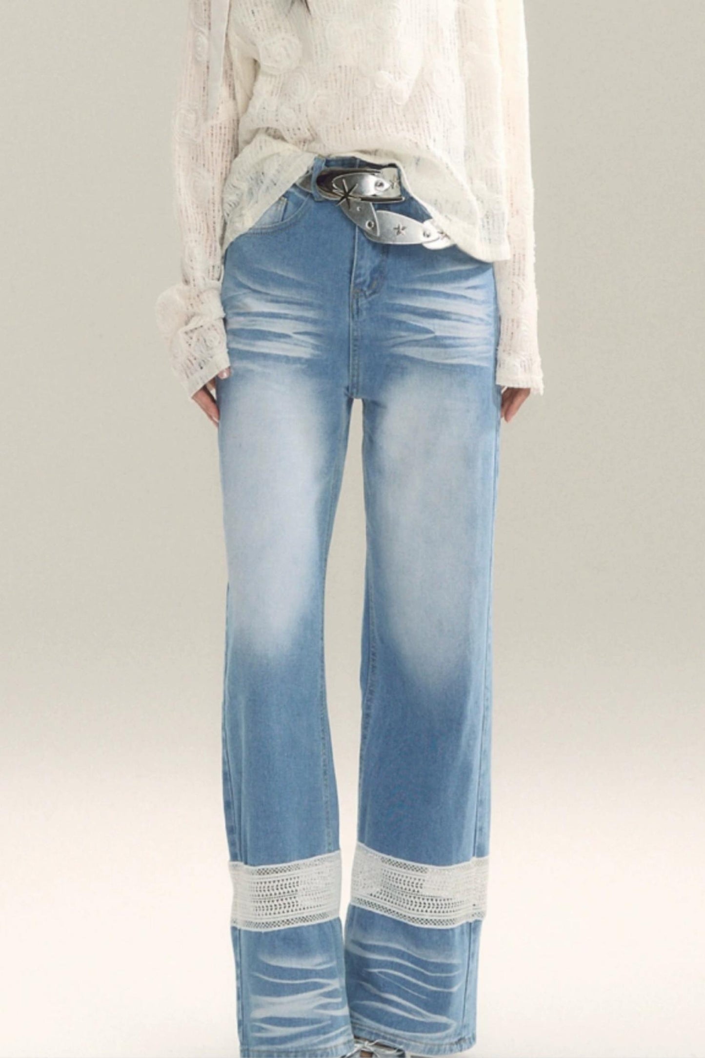 Moody Blue Cutout Jeans