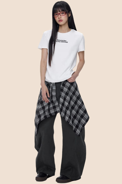 Alphabet Print Crop Top