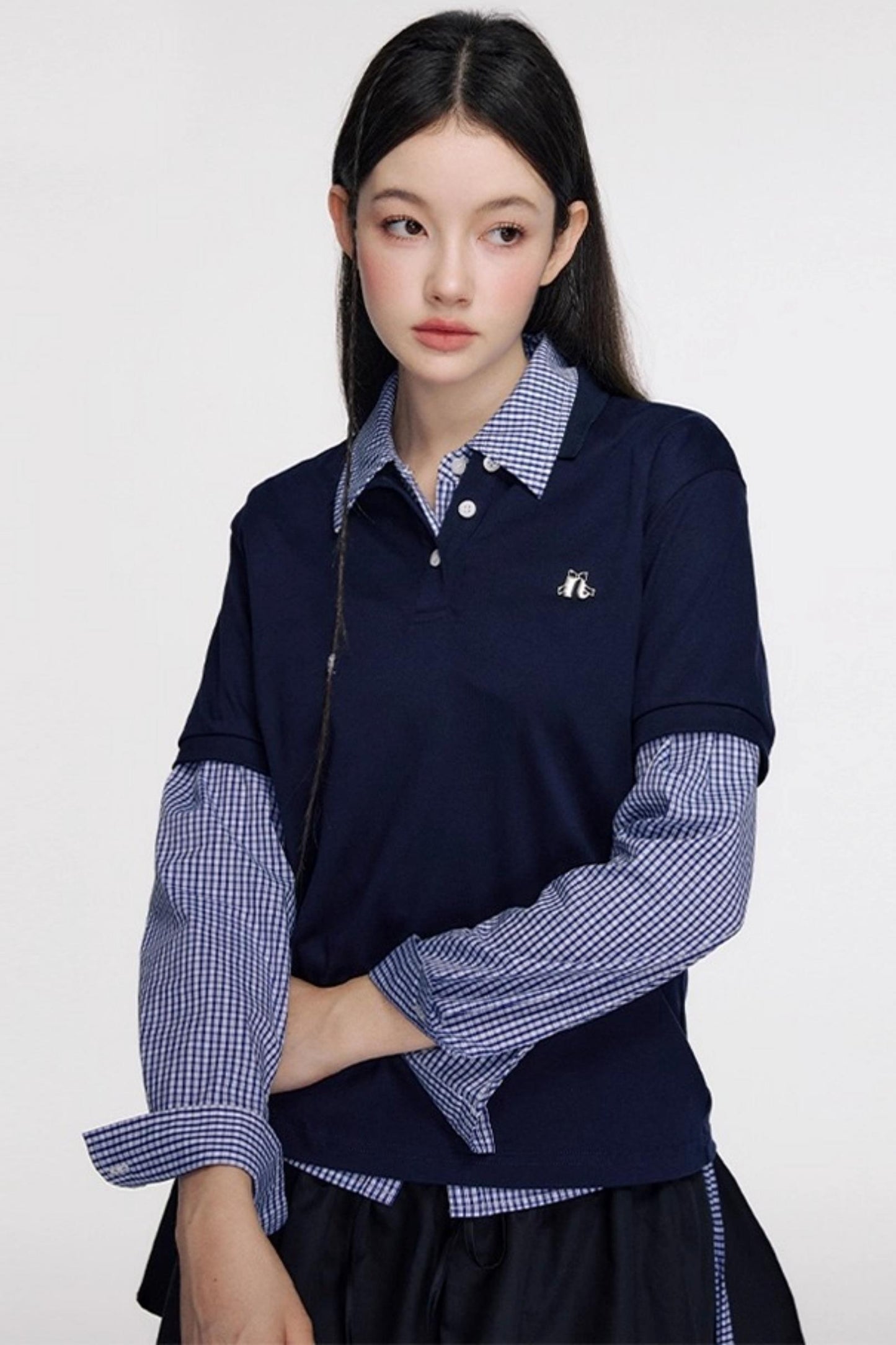 Nap Pleated Slim Spring Shirt